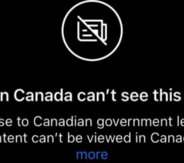 Image says: People in Canada can't see this content