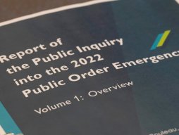 Picture of the 1st volume of the Emergencies Act Report