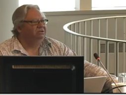 Paul Strome speaks at a Blue Dot meeting